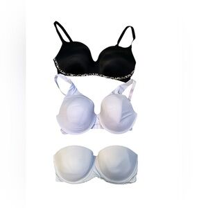 Set Of 3 Bras Size 34D, 36C